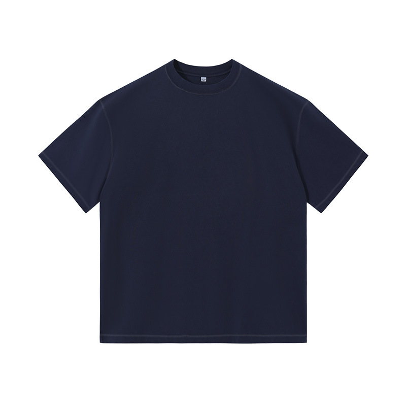 350G ropa de hombre lavado con agua viejo desgaste chaqueta blanca marca pesada camiseta de algodón camiseta de manga corta conjunto personalizado