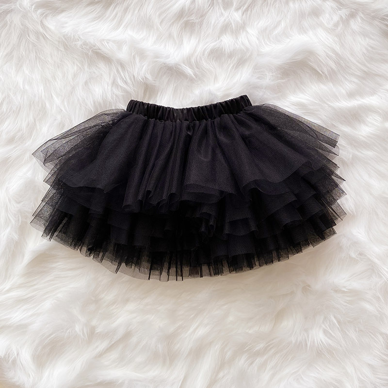 Collarless Neckline Princess Solid Color Spandex Mesh Yarn Girls Dresses