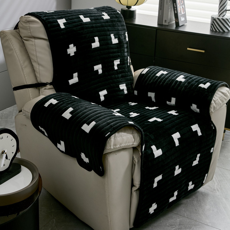 沙发垫头等舱沙发躺椅防滑坐垫子毛绒春秋冬通用单人位沙发套