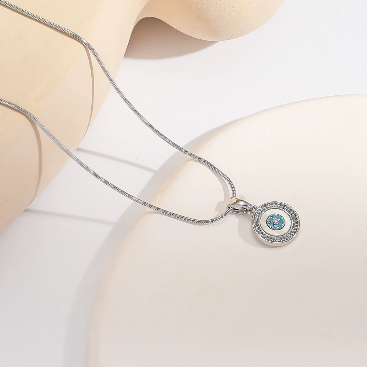 Модный циркониевый медный кулон, ожерелье, золото 750 пробы, подарок на день рождения