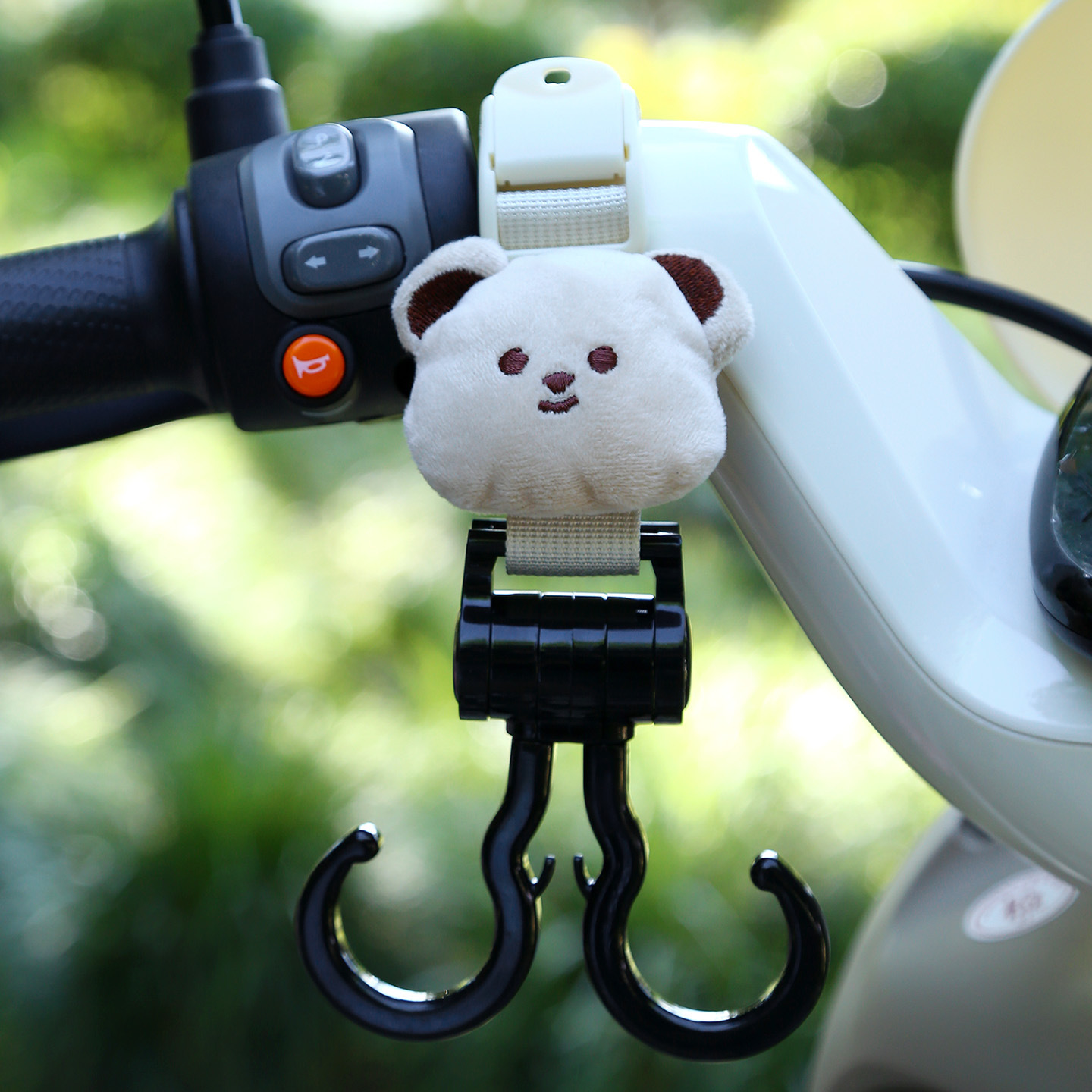 Hook Enhanced | Universal Other Electric Vehicle Accessories - beige-double-hook-little-brown-bear-plush-extended-45cm