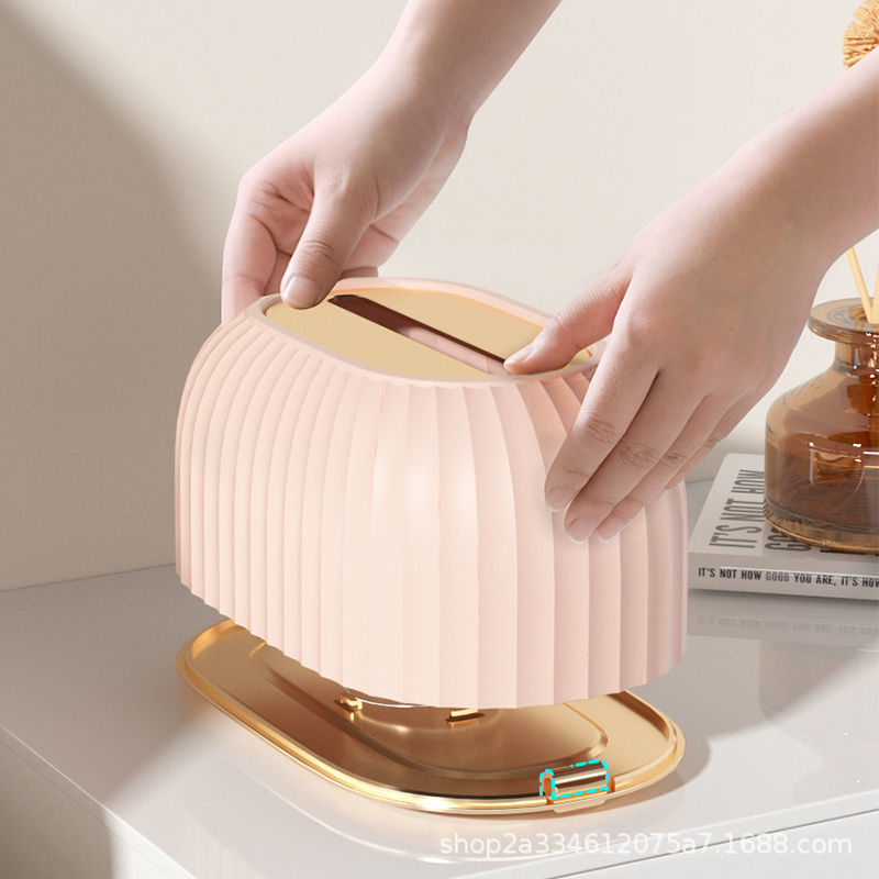 Caja de Pañuelos para Coche de Tejido de Lujo, con Luz Decorativa para Sala de Estar e Higiene