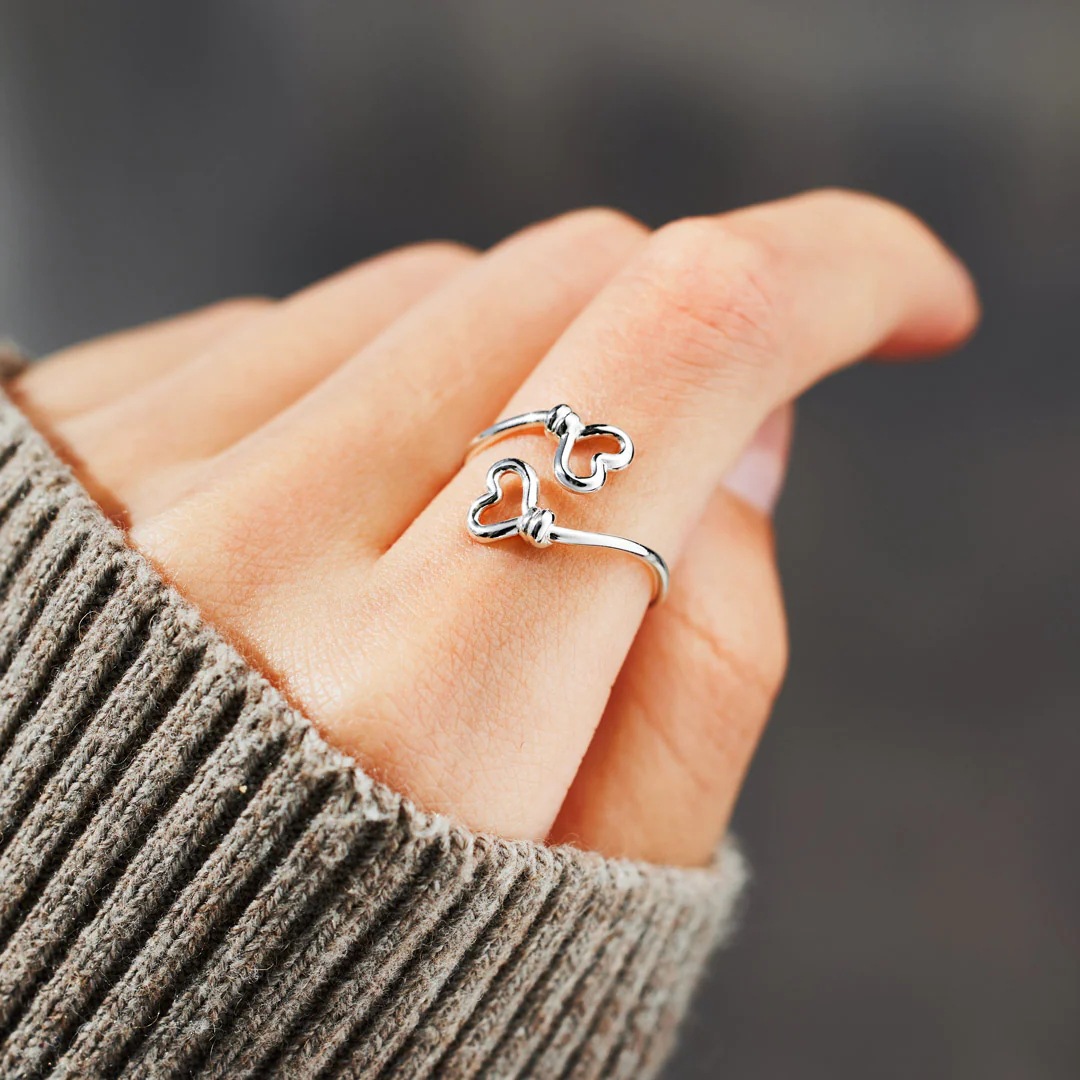 Daily, Date Occasion 925 Sterling Silver Heart Shape Rings 925 Sterling Silver Rings