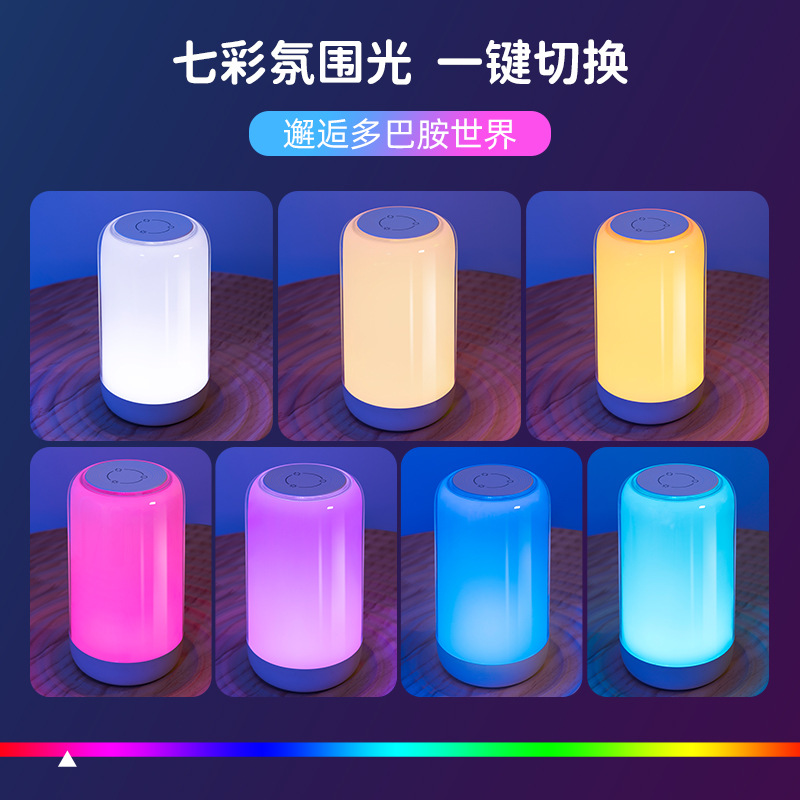 Tianliu nuevo colorido dormitorio noche Luz de almacenamiento de energía RGB faro noche Luz de enfermería escritorio luz de la noche
