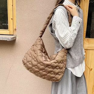 Large-Capacity Cotton Bag 2025 Autumn and Winter Tote New Fashion High-End Crossbody Bag Commuter Shoulder