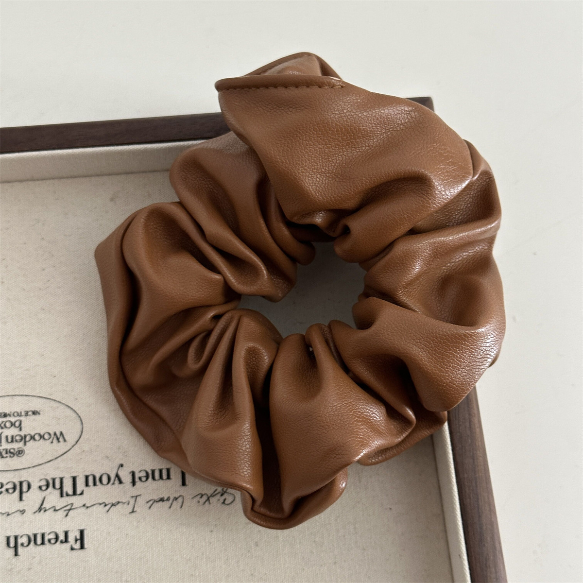 Δερμάτινο δαχτυλίδι για το παχύ έντερο υψηλής ποιότητας, μεγάλο, μικρό μέγεθος, δαχτυλίδι μαλλιών, απαλό καφέ, σειρά αλογοουρά, μαλλιά με στρογγυλή κεφαλή, αξεσουάρ μαλλιών, σχοινί, νέο_voghion.com