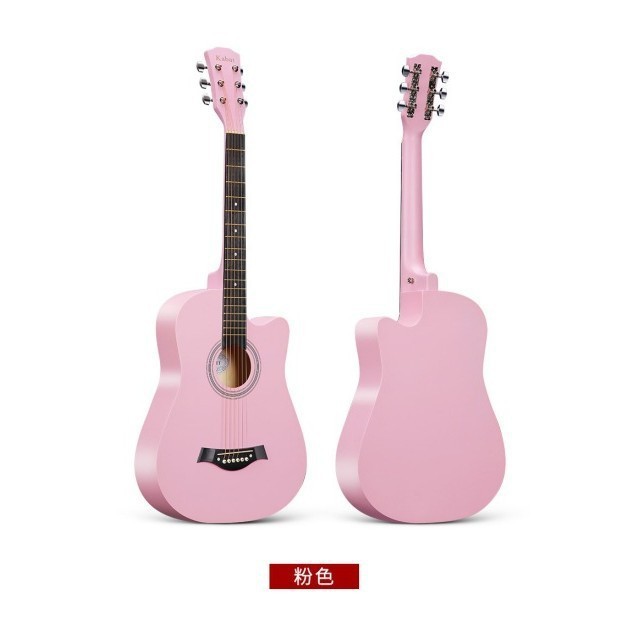 Guitarra de fábrica, guitarra folk, instrumento musical, guitarra folk de madera de 38 pulgadas, guitarra de tilo con mango de fibra de carbono.