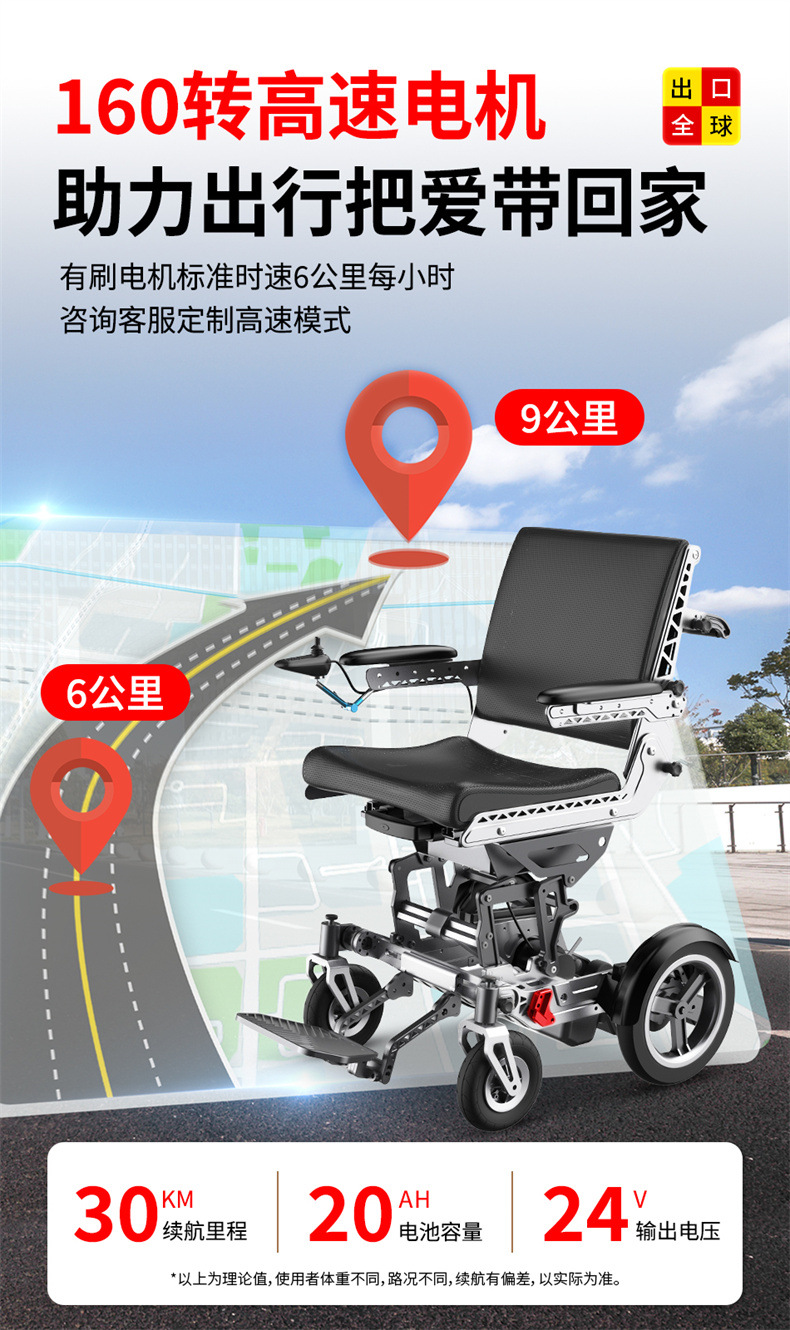 Swiss Brand Bangfu Electric Wheelchair, Intelligent Fully Automatic Folding and Lifting Seat, Special Mobility Vehicle for Disabled Elderly People