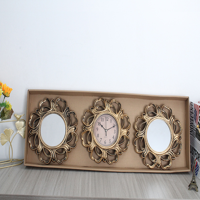 Reloj de pared europeo/americano moderno simple, reloj triple decorativo, reloj de cuarzo creativo de moda para sala/comedor