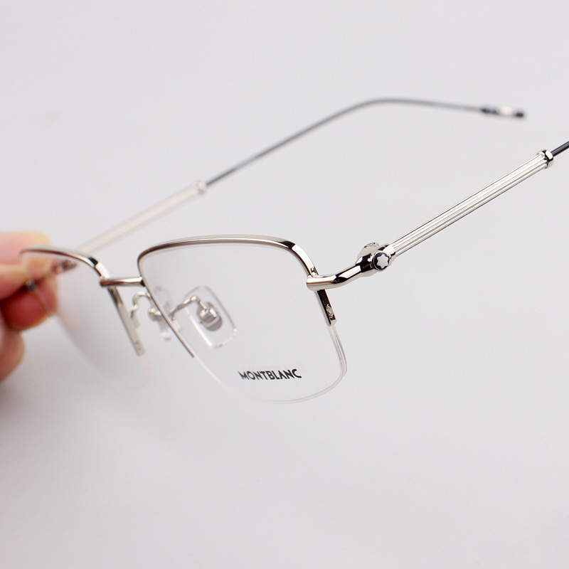 新型超軽量メガネ枠mb0061 oa白敬亭スター同モデル男性半枠ファッションビジネス目棚|undefined