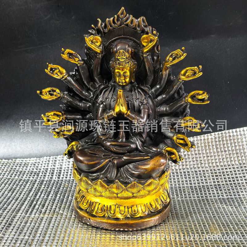 Factory Direct Supply Wholesale Antique Bronze Gilded Guanyin, Gilded God of Wealth Figurines, Gilded Buddha Statue Figurines, Live Supply