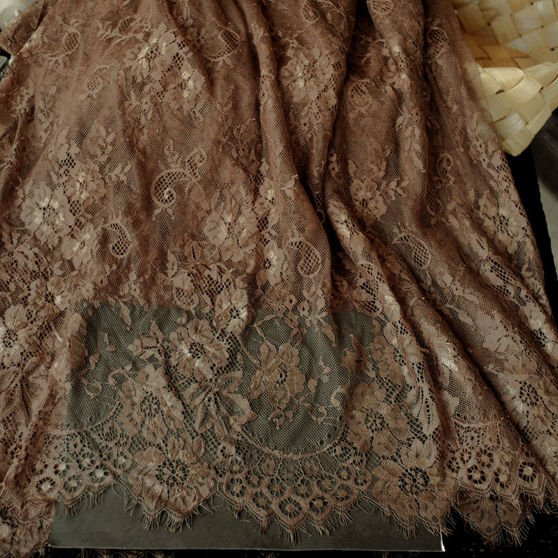 1.5 M × 3m pestañas suaves tela de encaje DIY ropa falda cortina de escritorio tela de fondo decoración