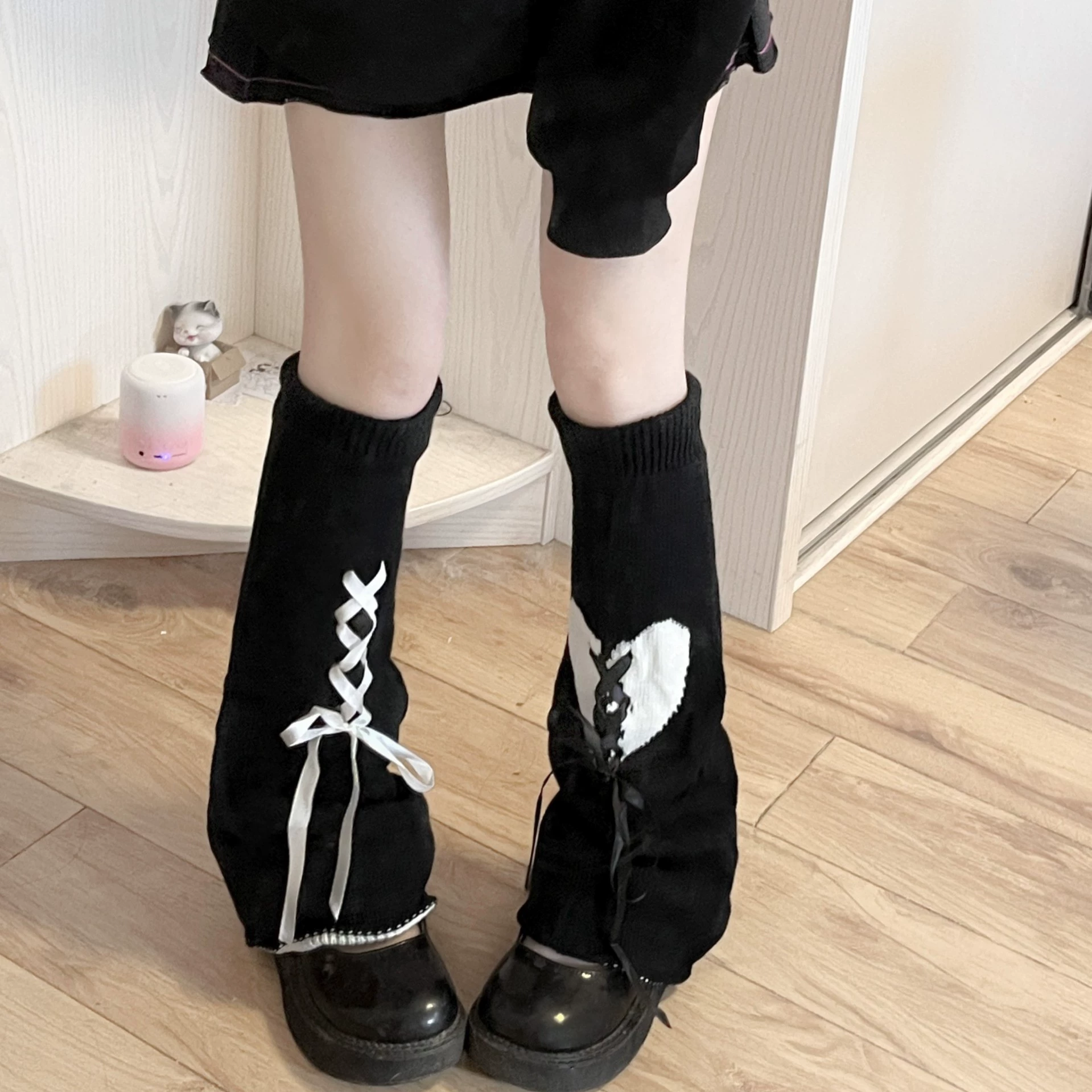 Голени-варежки (Millennium) Y2K Lolita Bow Lace Calf Socks Set, один размер