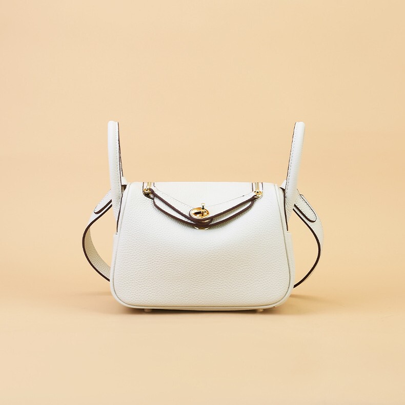 Crossbody Bag Women's Mini Lindy Bag Mini Doctor Bag New Cowhide Women's Bag Satchel Shoulder Medicine Bag Gold Buckle