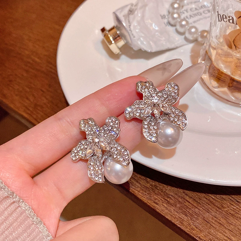 Серебряная игла, универсальные серьги из жемчуга, образец 925 пробы, стиль легкой роскоши, оптовая покупка