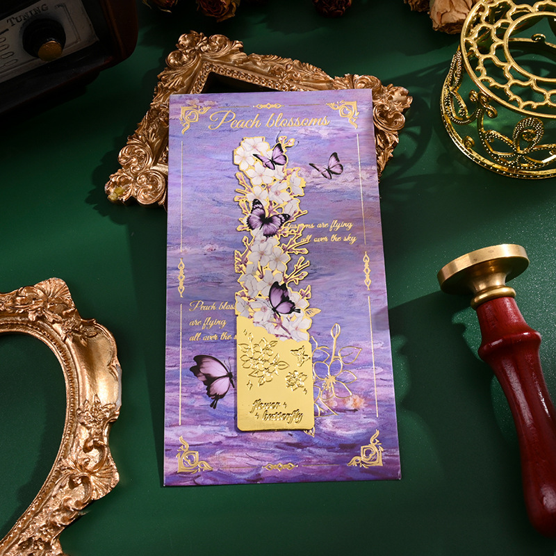 Instrumentos clásicos chinos de metal marcadores de estudiantes de primaria para enviar regalos al maestro exquisito estilo antiguo de alta calidad carpeta de páginas huecas