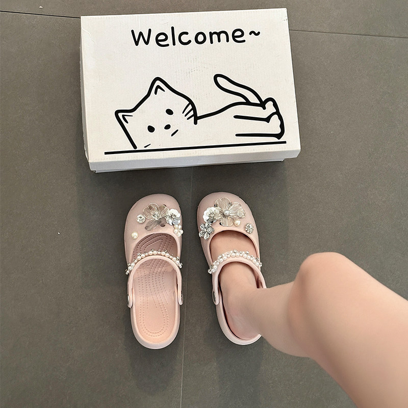 Designer-Style Sequin-Decorated Clogs for Women, 2026 Summer Fashion Pearl Thick-Soled Closed-Toe Sandals, Fairy-Style Casual Shoes Designer-Style Sequin-Decorated Clogs for Women, 2026 Summer Fashion Pearl Thick-Soled Closed-Toe Sandals, Fairy-Style Casual Shoes