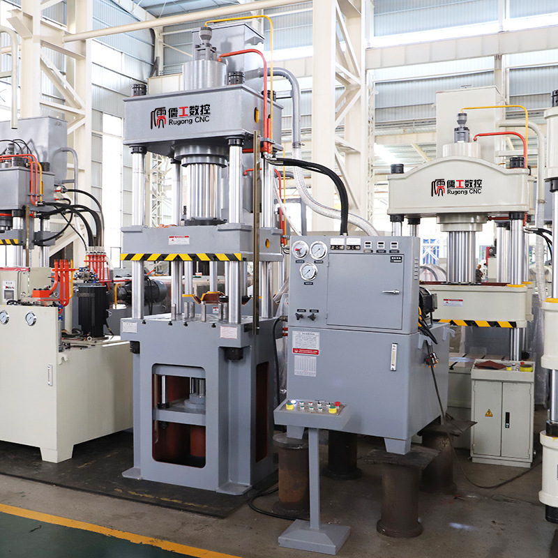 Гидравлический четырехстоечный пресс для вытяжки металла Rugong CNC YQ27-200T