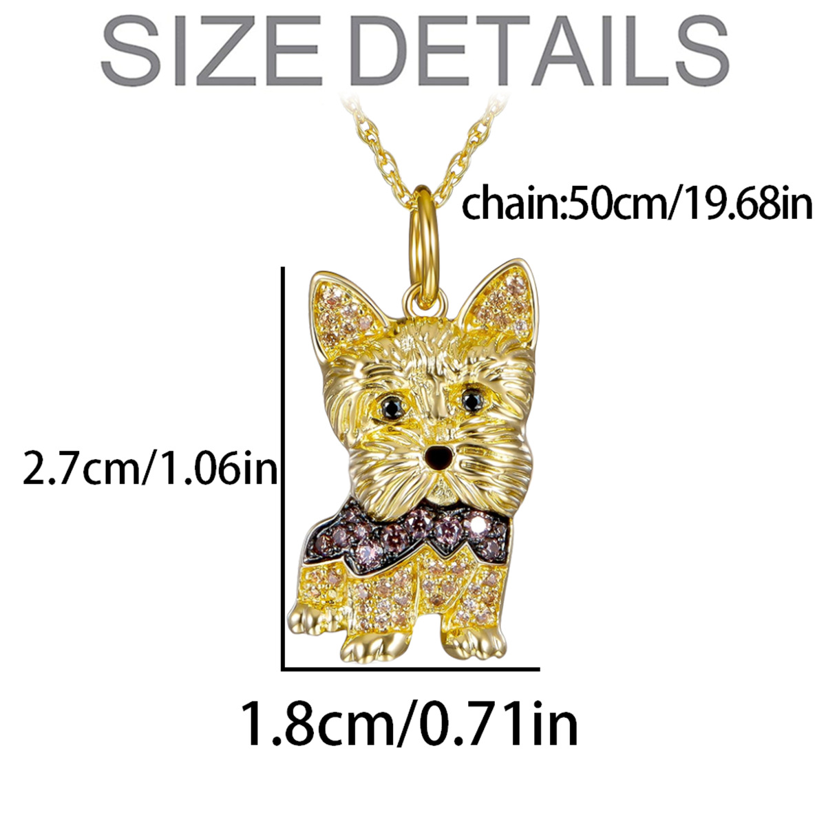 Zinc alloy Material Cute Dog Zinc Alloy Cable Chain Pendant Necklaces Wholesale