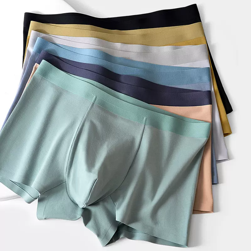 男士内裤棉内裤男 无痕透气运动型平角内裤 春季新款男内裤批发