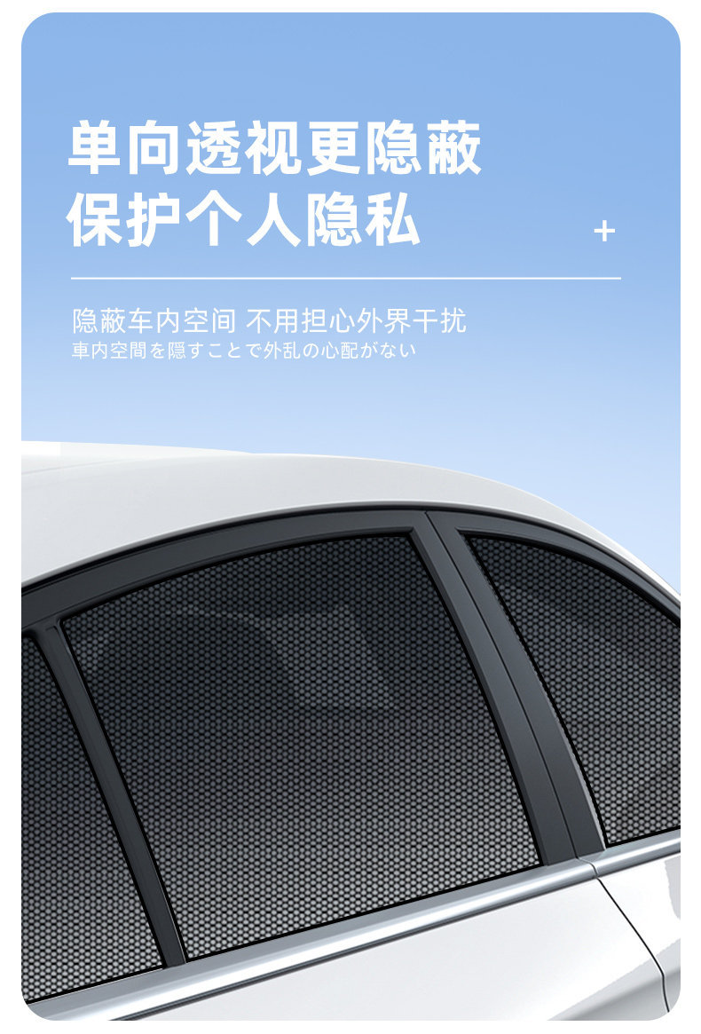 Car Mosquito Net, Car Window Mosquito Screen, Car Curtain, Sunshade, Sun Protection and Heat Insulation Mesh Screen, Car Interior Privacy Curtain
