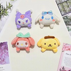 サンリオ メロディ シナモロール クロミ ぬいぐるみ ブローチ DIY ジュエリー材料 アクセサリー プリン犬