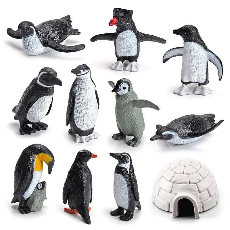 Simulación transfronteriza mini pingüino modelo traje polar animal sólido adornos babyA Adeli Penguin
