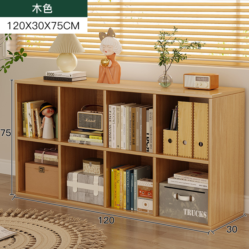 Estantería Estante de piso Estante de piso Estante de libro corto Dormitorio Combinación libre Gabinete de rejilla Ventana salediza Gabinete de almacenamiento de balcón Armario de almacenamiento