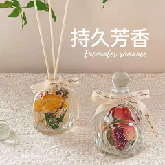 玫瑰復古文藝乾花無火香薰精油室內廁所除異味空氣清新劑套裝擺件