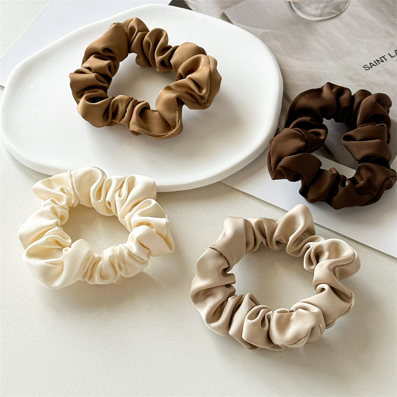 10g Weight Hair Tie Hair Accessories Type 1 Piece Quantity Holiday, Daily Occasion Solid Color Pattern Women's Gender Simple Style Style New High Elastic Simple Solid Color Large Intestine Ring Summer Ponytail Bandeau Head Rope Rubber Band Three State Recommend Hair Ring 6