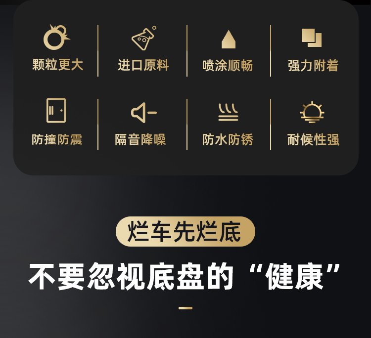 ShiliDun Gold Can Particle Adhesive Car Chassis Armor Self-Applied Anti-Rust Paint for Undercarriage and Side Skirts, Original Factory White