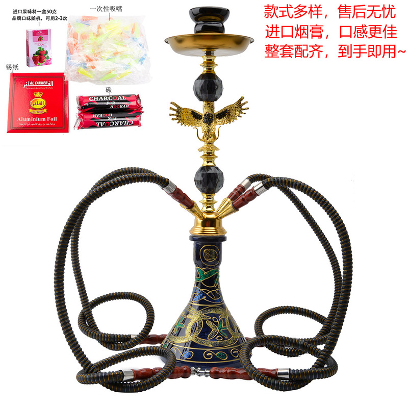 Arabian Hookah Complete Set Ktv Bar Nightclub Commercial Supplies Medium and Large Hookah Pipes Shisha