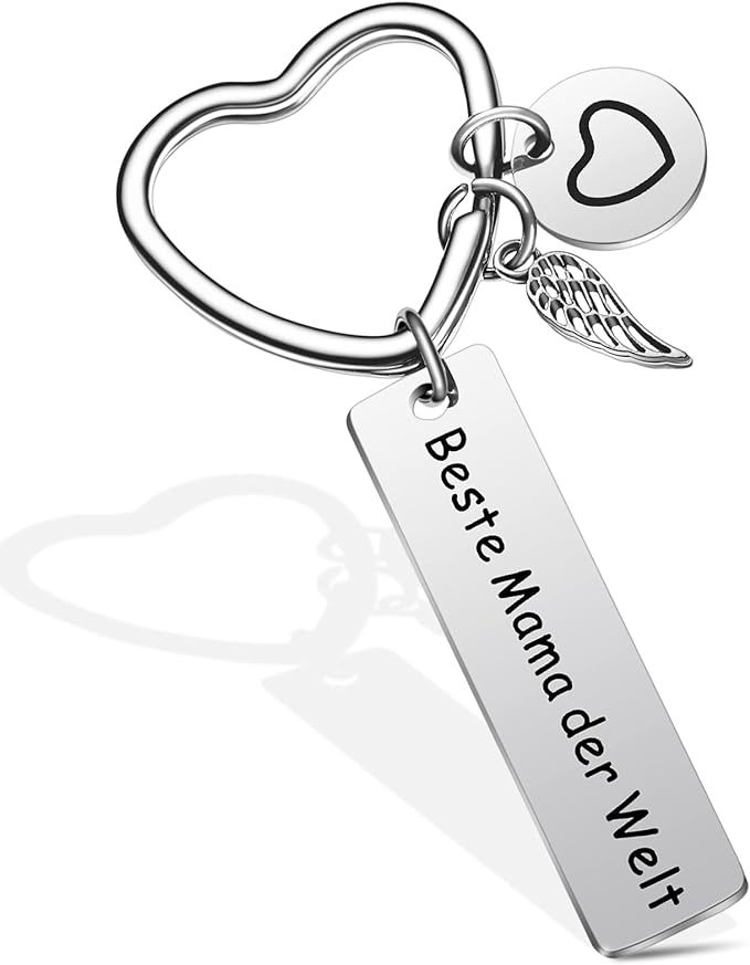 Simple Style Letter Wings Heart Shape 201 Stainless Steel Alloy Plating Carving Polishing Women's Keychain Bag Pendant display picture 2