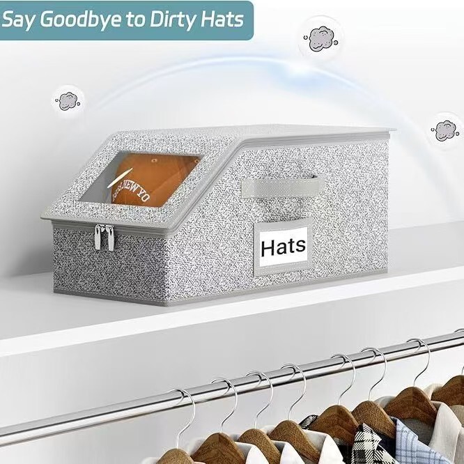 Amazon 帽子多目的収納ボックス大容量積み重ね可能な野球帽収納ボックス多機能ホームストレージ|undefined