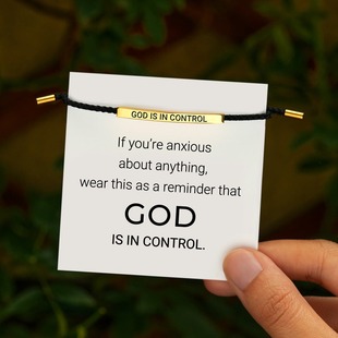 Amazon New GOD bless GOD IS IN CTRL hand woven drawable fashion tubular bracelet