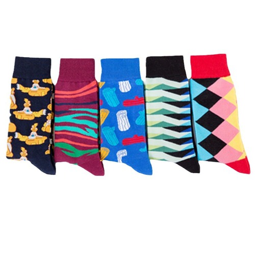 Autumn and winter new trendy men's socks, street skateboard socks, casual colorful submarine large size men's socks wholesale