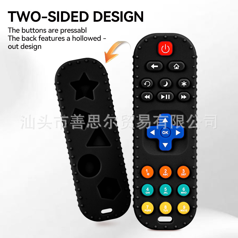 Control remoto transfronterizo de simulación de bebés de silicona de grado alimenticio para bebés resistentes a la comida mano palillos de dientes para calmar juguetes pegamento de mordida