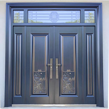 大门农村自建房别墅大门仿铜门入户门对开四开双开门新款院子大门