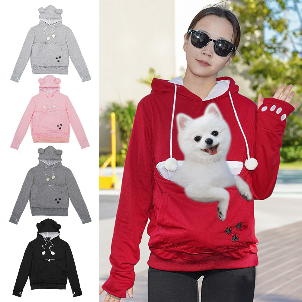 Ventas transfronterizas europeas y americanas de bolsillo para mascotas casuales chaqueta con sombrero perro invierno abrigo de ciervo gato