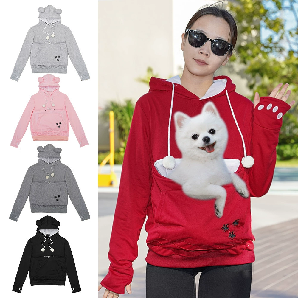 Горячие продажи трансграничные европейские и американские большие карманные домашние животные повседневные чехловеры с капюшоном собаки осенняя зимняя куртка оленьи собаки кошки