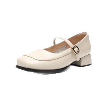 2025 primavera nuevos zapatos de cuero de temperamento francés de una palabra retro Mary Jane zapatos mujer falda de boca baja zapatos de punta cuadrada