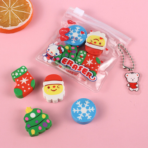Cartoon Fruit Cake Dinosaur Superman Bag Eraser Creative Three-dimensional Eraser Kindergarten Gift Small Reward