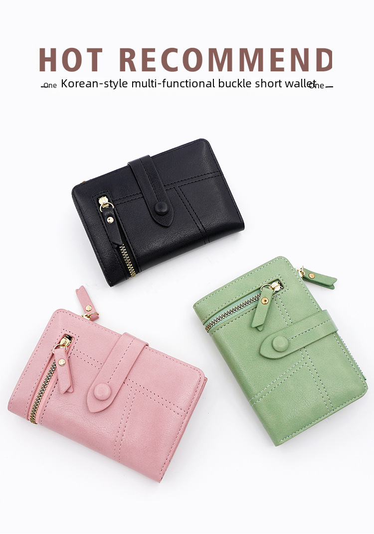 Portefeuille court pour femme de style japonais, petit portefeuille parfumé en cuir PU, porte-monnaie à fermeture éclair, 20 % de réduction sur le prix de gros_voghion.com