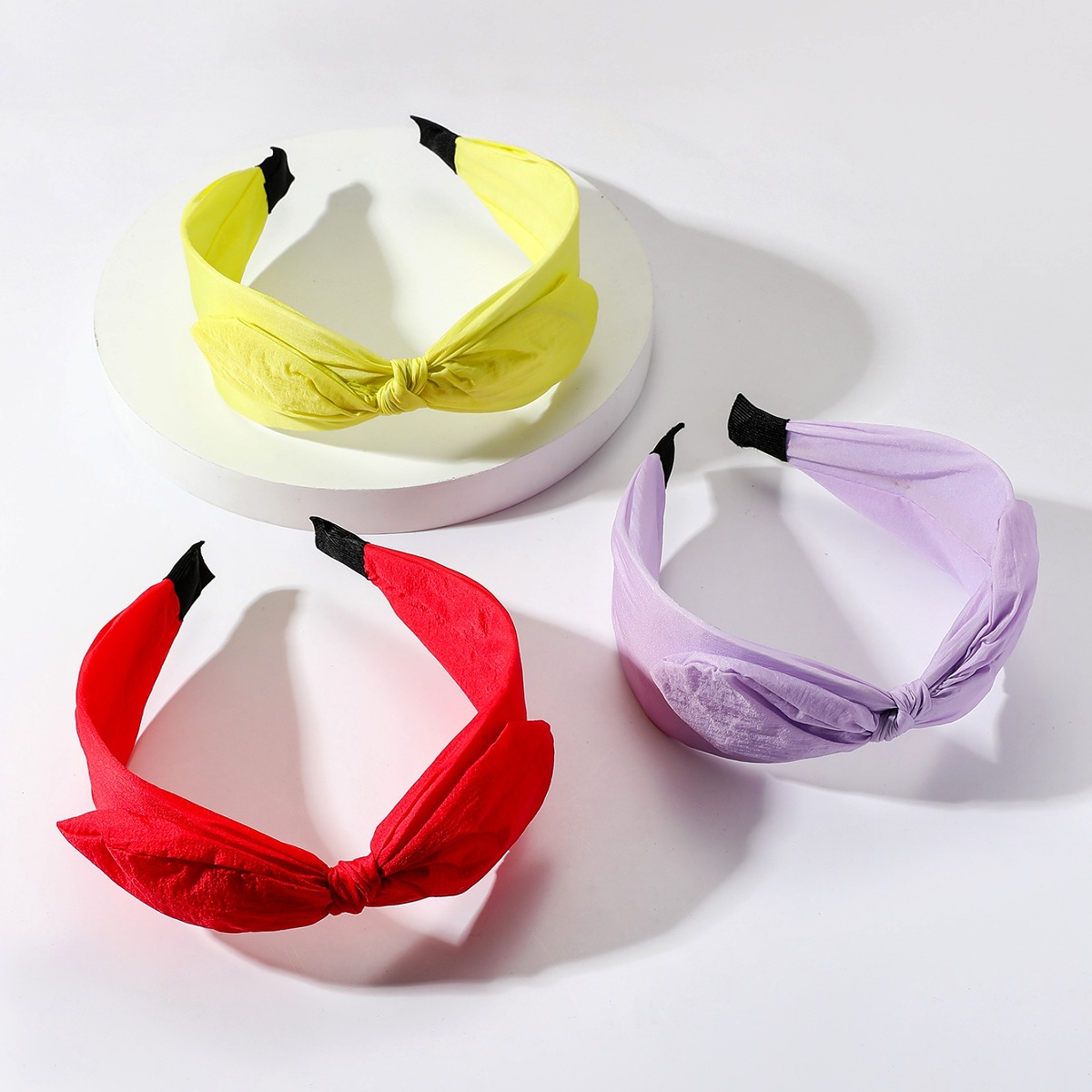 Coreano dulce ins simple Orejas de conejo diadema color arco tela diadema color caramelo horquilla al por mayor