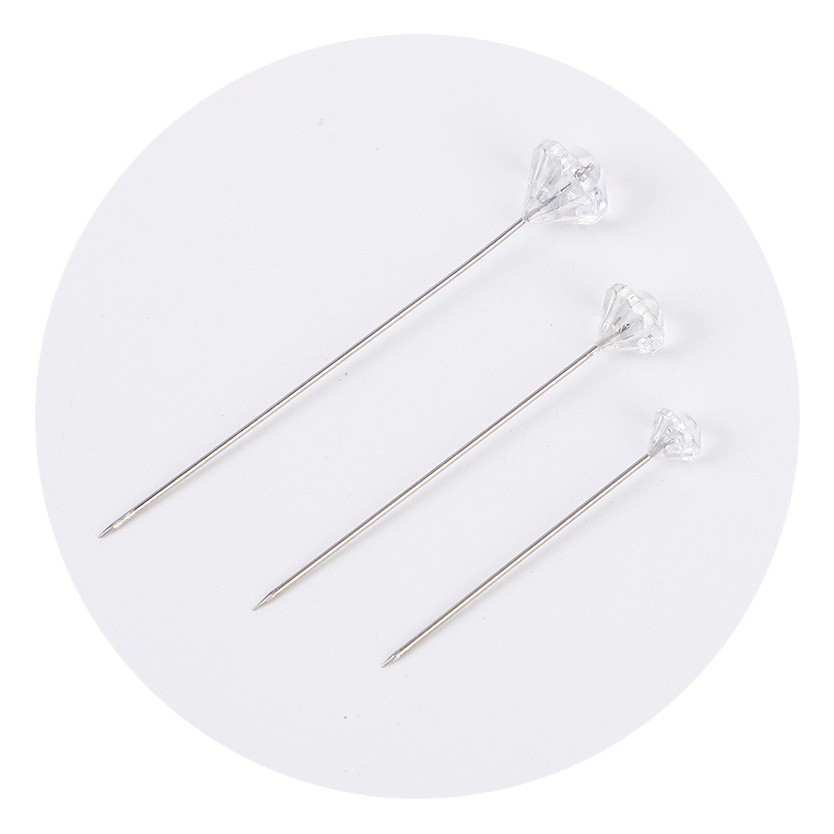 Alfileres decorativos de diamante transparentes para fijación de sofá, ramo de boda y manualidades