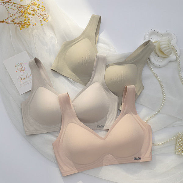 Y62 ropa interior femenina copas fijas juntas anti-caída chaleco sin anillo de acero bra ligero
