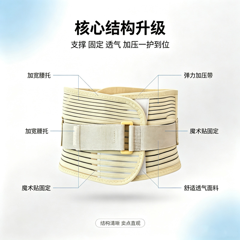 夏季薄款弹力透气护腰带钢板支撑加压护腰带成人运动训练专用批发
