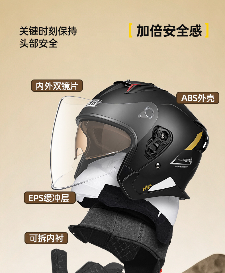 26-Year-Old Rng New Model Motorcycle Riding Helmet with Bluetooth Small Shell Motorcycle Helmet Electric Vehicle Helmet for Men and Women