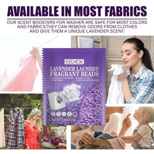 Eelhoe Lavender Laundry Mite Removal Fragrance Beads Deodorizing Color Protection Clothing Cleaning Softener Anti-Static Fragrance