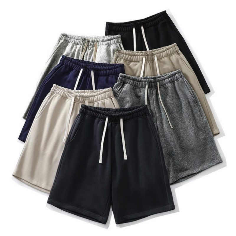 Solid Color Sports Pants Shorts Men's Summer Large Size European Size Straight Loose Casual Knitted Running Basketball Cross-Border Pants
